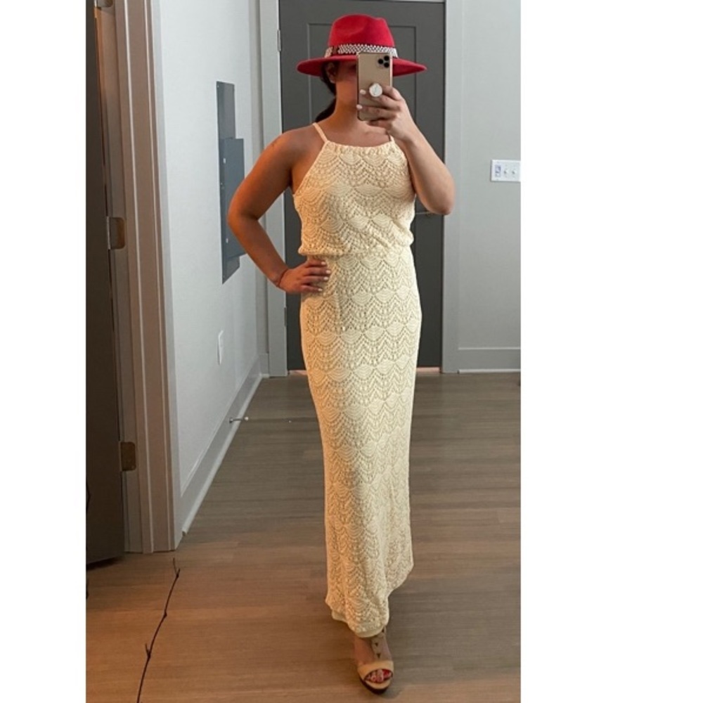 Cream halter dress